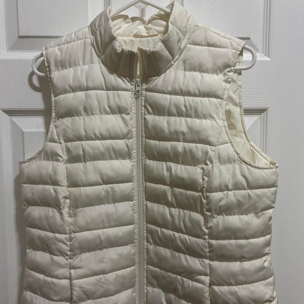 J-jill Women's White and Cream Gilet